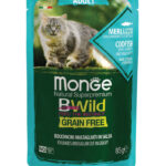 Monge BWild - Bakalar i škampi sa povrćem - HRANA ZA MAČKE 85 g